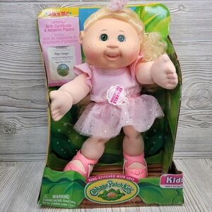Cabbage Patch Kid Dancer Doll Hope Ginger Blonde Sparkle Collection Pink Dress